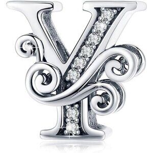 Letter Y 925 Sterling Silver Initial Letter A-Z Charms